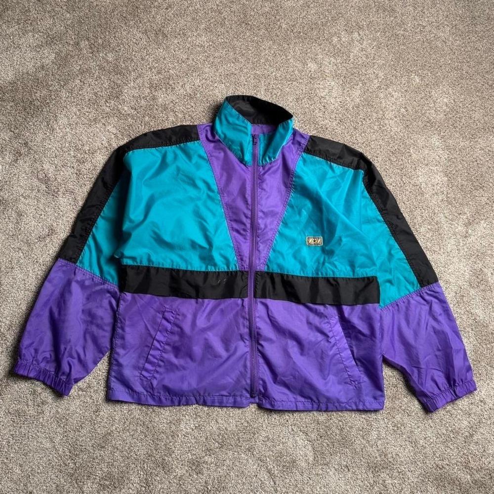 RETRO SOS COLOUR BLOCK SHELL JACKET